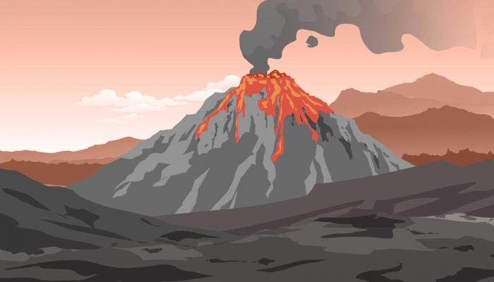 世界最大活火山时隔38年再喷发 夜空弥漫着烟雾发出明亮红色光芒