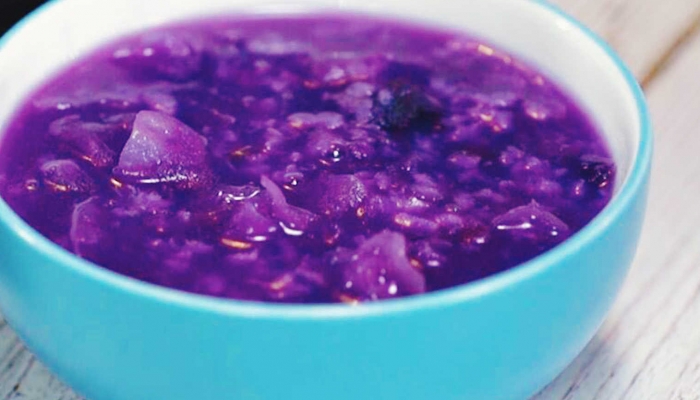 紫薯熬粥怎么会变绿色